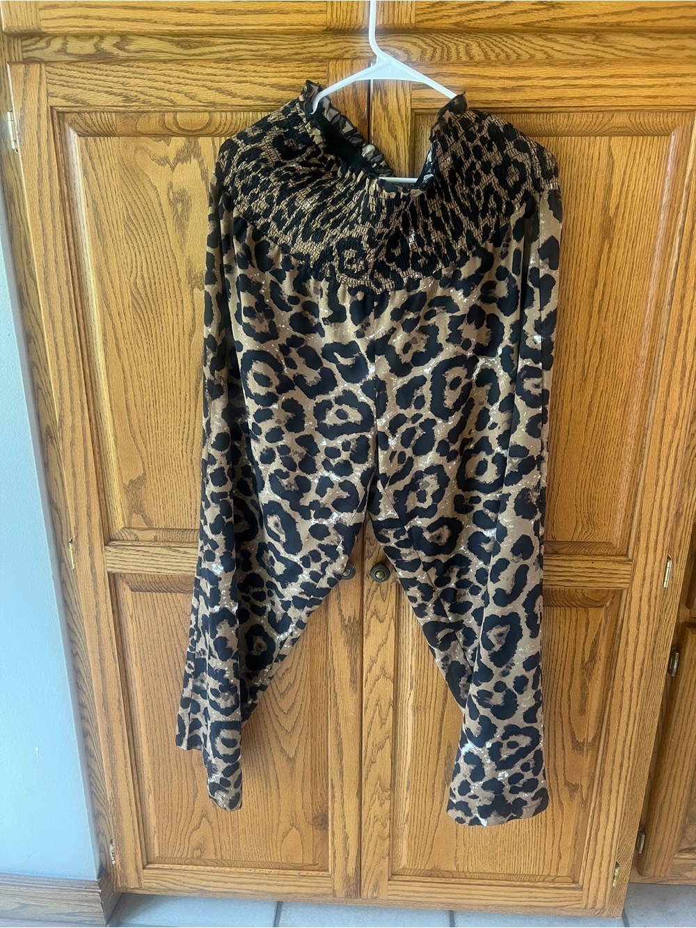 Leopard Print Pants - Brown and Black